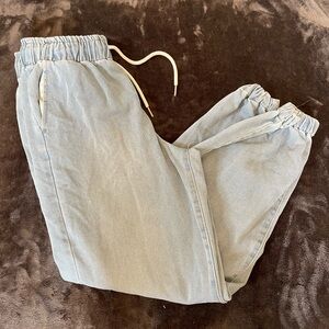 Forever 21 Light Blue Jogger Pants medium